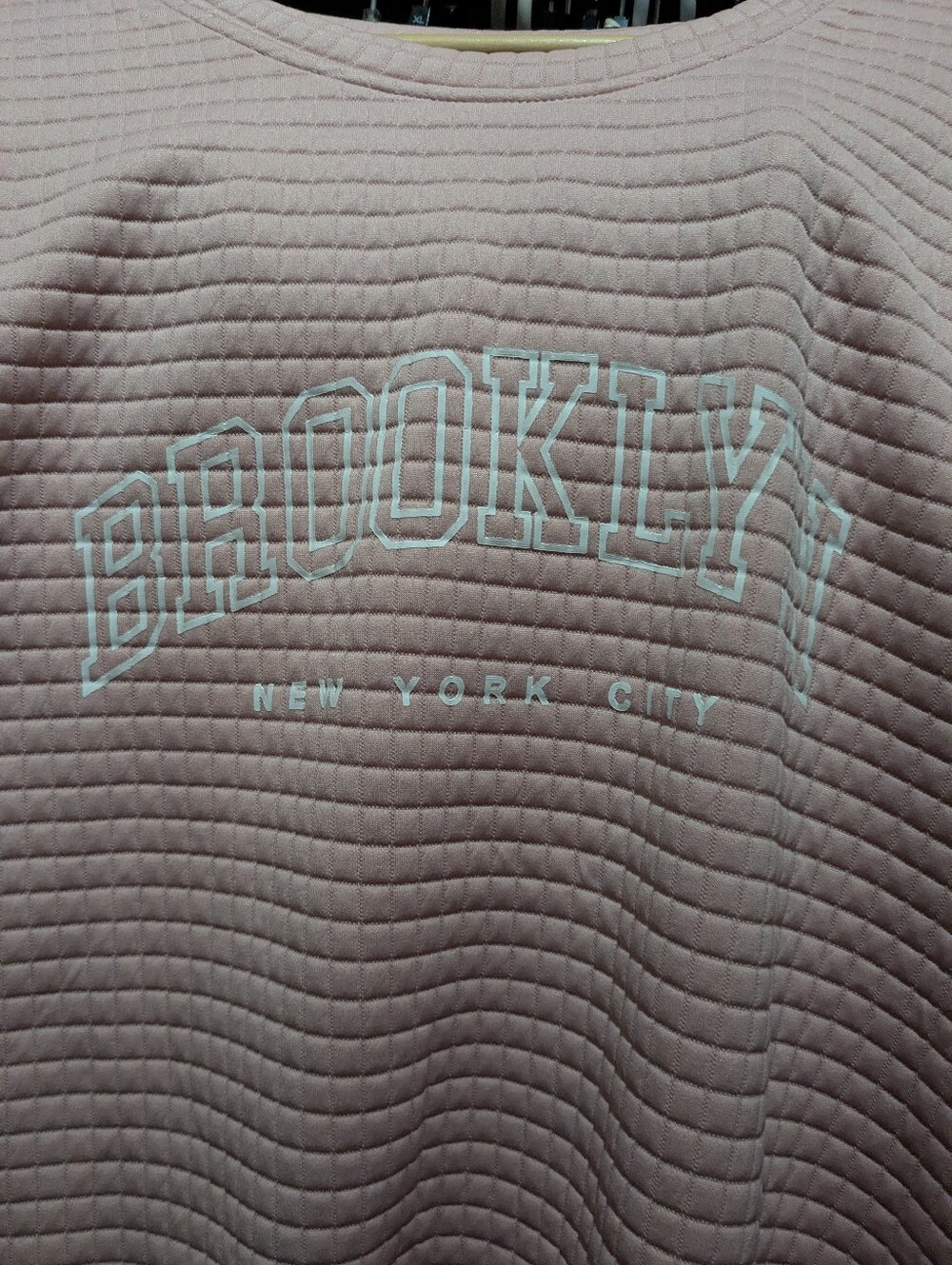 Brooklyn Graphic Quilted Pullover in Mauve
